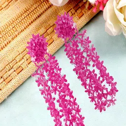 UNIVERSITY TRENDZ Gold-Plated Beaded Classic Drop Earrings-image-38