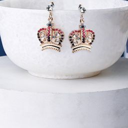 Accessorize Gold-Plated Multi Crown Short Drop Earrings-image-29