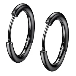 KARISHMA KREATIONS Stainless Steel Contemporary Hoop Earrings-20