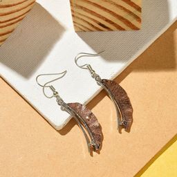 SOHI Silver Plated Contemporary Drop Earrings-36