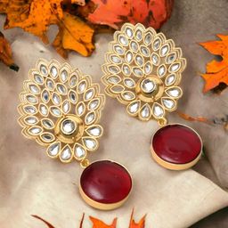 Ozanoo Gold-Plated Drop Earrings-18