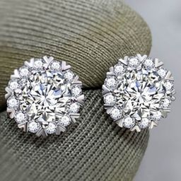 Designs & You Silver-Plated Circular Shaped Studs Earrings-18