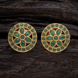 Kushal's Fashion Jewellery Gold-Plated Ethnic Antique Studs-image-34