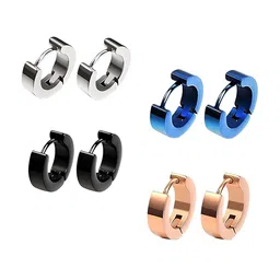 KARISHMA KREATIONS Set Of 10 Contemporary Half Hoop Earrings-22