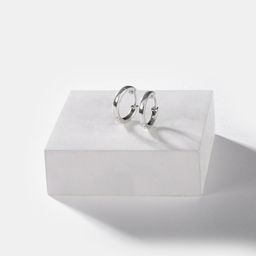 SHAYA 925 Silver Circular Hoop Earrings-54