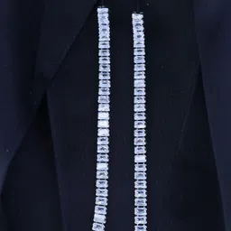 I Jewels Silver-Plated AD Studded Contemporary Drop Earrings-image-20