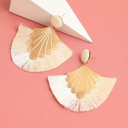 SOHI Gold-Plated Contemporary Drop Earrings-image-73