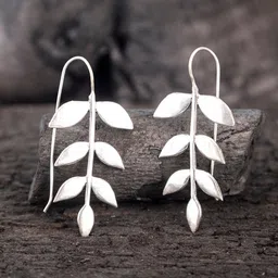 Studio One Love Silver-Plated Contemporary Drop Earrings-image-27