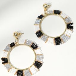 XPNSV Beaded Contemporary Drop Earrings-42