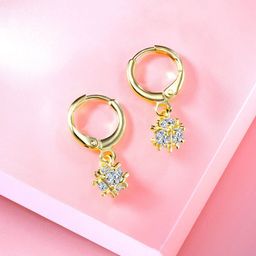Peora Gold-Plated Contemporary Drop Earrings-image-60