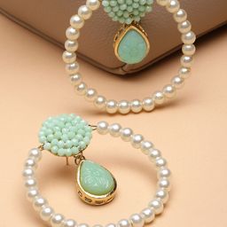 KARATCART Gold-Plated Contemporary Drop Earrings-49