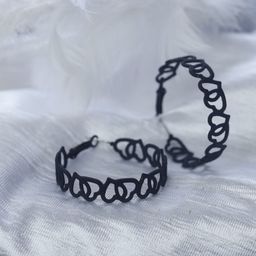 Maansh Contemporary Heart Shaped Hoop Earrings-36