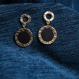 Maansh Gold-Plated Contemporary Drop Earrings-26