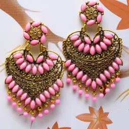 Crunchy Fashion Gold-Plated Heart Shaped Drop Earrings-29