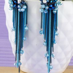 Designs By Jewels Galaxy Women Blue Contemporary Drop Earrings-15