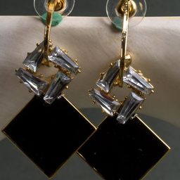 Jewelz Gold-Plated Contemporary Drop Earrings-image-86