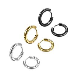 KARISHMA KREATIONS Men Set Of 4 Stainless Steel Contemporary Hoop Earrings-21