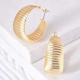 JOKER & WITCH Gold Plated Hoop Earrings-33