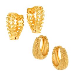 Vighnaharta Set of 2 Gold-Plated Hoop Earrings-picture-4