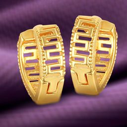 Vighnaharta Gold-Plated Hoop Earrings-22