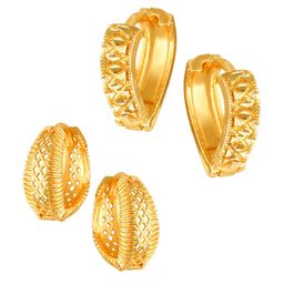 Vighnaharta Set of 2 Gold-Plated Hoop Earrings-41