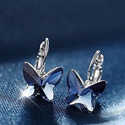 DIVASTRI Silver-Plated Artificial Stones Studded Contemporary Shaped Hoop Earrings-12