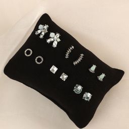 SOHI Silver-Plated Contemporary Studs Earrings-image-18