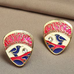 OOMPH Meenakari Studs Earrings-32