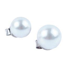 925 SILLER Sterling Silver Rhodium-Plated Pearl-Beaded Contemporary Stud Earrings-20