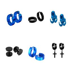 KARISHMA KREATIONS Men Set Of 6 Stainless Steel Contemporary Studs Earrings-image-107
