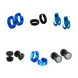 KARISHMA KREATIONS Men Set Of 6 Stainless Steel Contemporary Studs Earrings-image-110