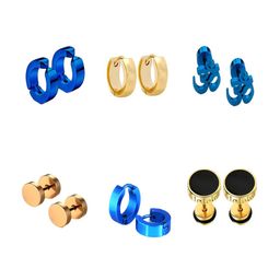 KARISHMA KREATIONS Men Set Of 6 Stainless Steel Contemporary Studs Earrings-image-111