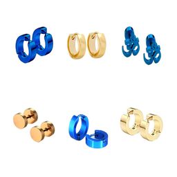 KARISHMA KREATIONS Men Set Of 6 Stainless Steel Contemporary Studs Earrings-image-106