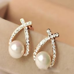 KARISHMA KREATIONS Gold-Plated Pearls Beaded Studs Earrings-image-64