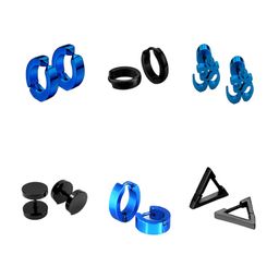 KARISHMA KREATIONS Men Set Of 6 Stainless Steel Contemporary Studs Earrings-image-120