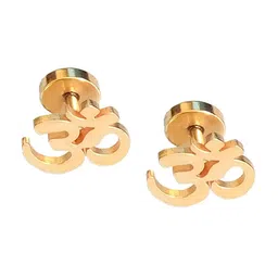 KARISHMA KREATIONS Men Set Of 6 Gold-Plated Circular Stud Earrings-image-42