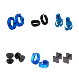 KARISHMA KREATIONS Men Set Of 6 Stainless Steel Contemporary Studs Earrings-image-104