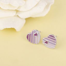 GIVA Silver-Toned Contemporary Studs Earrings-image-18