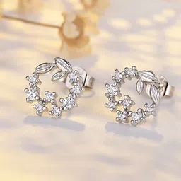 MYKI Silver Plated Contemporary Studs Earrings-55