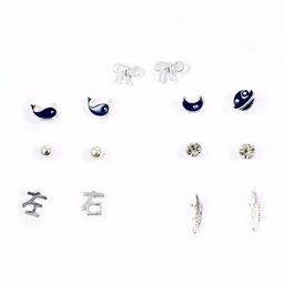 SALTY Pack of 7 Contemporary Studs Earrings-image-45