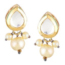 Runjhun Gold-Toned Contemporary Studs Earrings-image-16