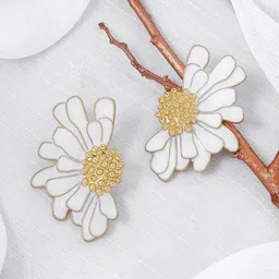 JOKER & WITCH Gold-Plated Floral Drop Earrings-image-71