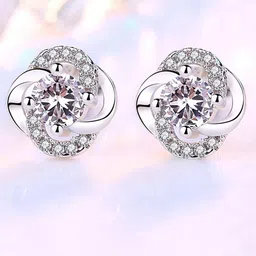 MYKI Silver-Plated Contemporary Studs Earrings-picture-54