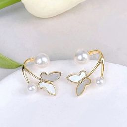 Jewels Galaxy Gold-Plated Contemporary Studs Earrings-10