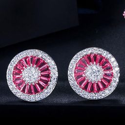 Peora Silver-Plated Contemporary Studs Earrings-23