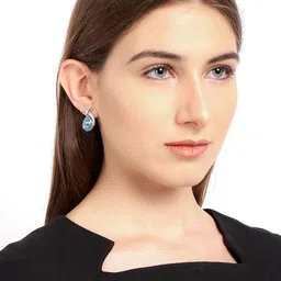 MYKI Silver-Plated Contemporary Studs Earrings-image-44