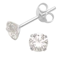 Abhooshan Sterling Silver Cubic Zirconia Studs Earrings-14