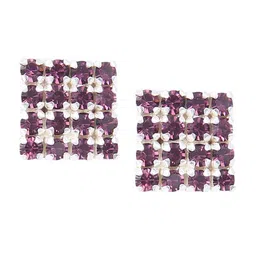 Abhooshan Sterling Silver Contemporary Stud Earrings-8