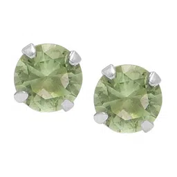 Abhooshan 925 Sterling Silver Cubic Zirconia-Studded Circular Studs Earrings-27