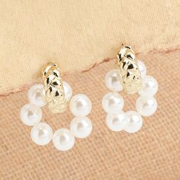 SOHI Women Gold-Toned & White Contemporary Studs Earrings-53